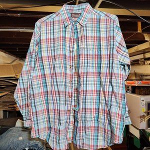 Kingsbury Vintage Mens Plaid Dress Shirt Large